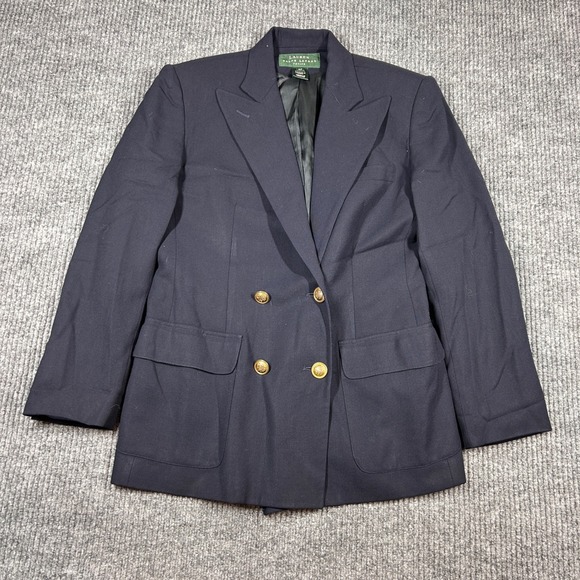 Lauren Ralph Lauren Jackets & Blazers - Vintage Lauren Ralph Lauren Blazer Women's‎ 4P Petite Navy Wool Gold Buttons